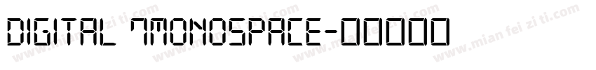 Digital 7monospace字体转换